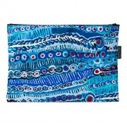 Aboriginal Art | Zip Bag | Murdie Morris Blue